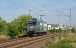 146 010 rollte am Morgen des 18.06.19 Lz durch Greppin Richtung Bitterfeld.