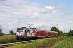 146 227-4  Neubaustrecke Stuttgart-Ulm  mit dem RE 95931 (Offenburg-Emmendingen) bei Riegel 14.8.19