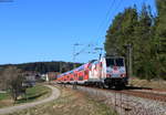 146 227-4  Neubaustrecke Stuttgart-Ulm  mit dem RE 4727 (Karlsruhe Hbf-Konstanz) bei Peterzell 22.3.20