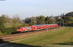 146 229-0  Europapark Rust  mit dem RE 29015 (St.Georgen(Schwarzw)-Konstanz) bei Grüningen 11.10.21