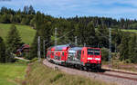 146 235  150 Jahre Schwarzwaldbahn  mit dem RE 4721 (Karlsruhe Hbf - Konstanz) bei St.Georgen 6.9.25