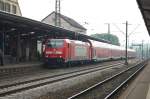 146 203-5 fhrt am 1.5.2009 mit RE 19214 nach Mosbach-Neckarelz in den Plochinger Bahnhof ein.
