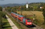 146 235-7  Europapark Rust  mit dem RE 5343 (Offenburg-Basel Bad Bf) bei Denzlingen 1.10.11