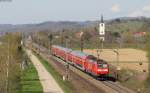 RE 26512 (Basel Bad Bf-Offenburg) mit Schublok 146 112-8  Baden Wrttemberg erfahren  bei Denzlingen 17.4.13