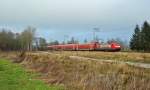 146 127 fuhr am 20.01.2015 mit einem RE von Norddeich Mole nach Hannover, hier bei Nüttermoor.