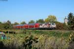 146 227 mit dem RE 19507 (Heidelberg-Stuttgart) bei Bruchsal-Schlachthof, 01.10.2015.