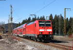 146 203-5 mit der RB 17271 (Freiburg(Brsg)Hbf-Seebrugg) in Hinterzarten 10.3.17