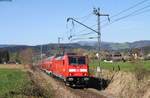 146 233-2  Donaueschingen  mit der RB 17223 (Freiburg(Brsg)Hbf-Neustadt(Schwarzw)) bei Falkensteig 7.4.17