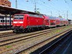 Am 27.05.2017 kam 146 023 mit dem RE aus Richtung Magdeburg nach Stendal und fuhr weiter in Richtung Uelzen.