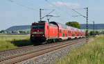 146 242 führte am 13.06.17 einen RE nach Frankfurt(M) durch Retzbach-Zellingen Richtung Gemünden.