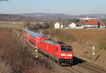 146 207-6 mit dem RE 4219 (Stuttgart Hbf-Ulm Hbf) bei Vorderdenkental 16.2.19