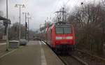 Ein Nachschuss auf die 146 006-2 DB schiebt den RE9 aus Siegen-Hbf nach Aachen-Hbf und hilt in Aachen-Rothe-Erde.