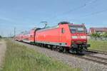146 024-5 ist am 01.06.2021 als RE 30 in Richtung Magdeburg unterwegs,abgelichtet in Braschwitz.