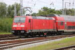 146 279-5 mit RE 4309(Hamburg-Rostock)bei der Einfahrt im Rostocker Hbf.27.08.2021