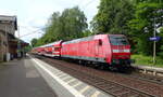 DB 146 021 mit der S 31744 (S1) von Schöna nach Meißen Triebischtal, am 09.06.2020 in Krippen.