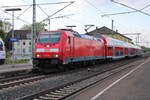 DB 146 201 steht am 01.05.2022 in Aulendorf als RE5 nach Lindau-Reutin.