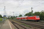 DB 146 024 mit der RB 16414 von Burg (Magdeburg) nach Braunschweig Hbf, am 04.08.2023 in Niederndodeleben.