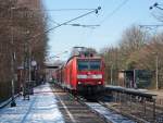 146 029 mit dem RE10121 nach Hamm (Westf.) bei der Durchfahrt in Eilendorf 7.3.10