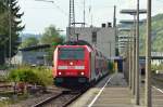 Am Abend des 20.8.2014 steht die  146 217-5 mit einer RE nach Bad Friedrichshall Jagstfeld in Neckarelz.