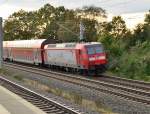 RE1 geschoben von der 146 024 nach Aachen bei Merzenich.....26.10.2014