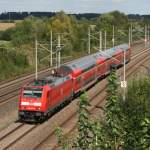 146 229 mit RE 16839 (Karlsruhe Hbf–Offenburg) am 19.09.2012 zwischen Sinzheim und Rebland