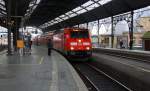 146 278 DB  steht mit dem RE1 im Bahnhof Aachen bereit zur Abfahrt nach Hamm-Westfalen.