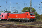 DB Lok 146 232-4 fährt beim badischen Bahnhof ein. Die Aufnahme stammt vom 09.09.2020.