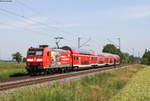 146 113-6 mit dem RE 17021 (Offenburg-Basel Bad Bf) bei Riegel 3.6.18