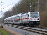 146 572 schiebt IC 2322 Frankfurt - Norddeich=Mole in Rheine=Bentlage, 01.01.2022