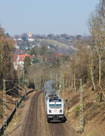 147 557 mit IC 2388 aus Singen am 03.03.2022 in Stuttgart West.