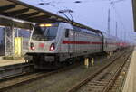 147 571 mit IC 2175(Rostock-Dresden)am Morgen des 18.01.2026 im Rostocker Hbf.