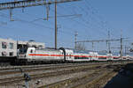 DB Lok 147 582-1 durchfährt am 18.03.2026 den Bahnhof Kaiseraugst.