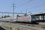 DB Lok 147 590-4 durchf�hrt am 13.08.2026 den Bahnhof Kaiseraugst.