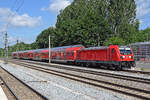 Am 02.07.26 schob 147 003 ihre RB nach Nauen aus Brieselang hinaus.
