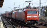 Doppeltraktion 152 146-7 + 152 062-6 mit Erzzug leer am 19.02.18 Berlin-Hirschgarten.