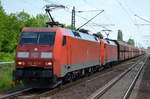 152 123-6 + 152 067-5 mit Erzzug (leer) am 09.05.18 Bf. Berlin-Hohenschönhausen.