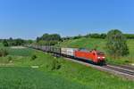 152 093 mit einem KLV am 18.05.2017 bei Fahlenbach. 