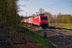 152 006 mit einem Containerzug bei Postbauer-Heng Richtung Regensburg, 16.04.2019