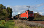 Am 28.09.19 führte 152 057 einen Containerzug durch Greppin Richtung Bitterfeld.