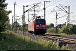 152 118-6 (Siemens ES64F) DB als Tfzf fährt durch die Saaleaue bei Angersdorf auf der Bahnstrecke Halle–Hann. Münden (KBS 590) Richtung Halle (Saale).
Aufgenommen im Gegenlicht.
[2.6.2020 | 18:25 Uhr]