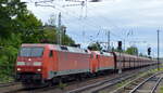 DB Cargo AG (D) mit der Doppeltraktion  152 117-8  (NVR:  91 80 6 152 117-8 D-DB ) +  152 007-1  (NVR:  91 80 6 152 007-1 D-DB ) mit dem Erzzug aus Hamburg der auch bei Streik nach Ziltendorf EKO