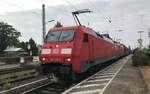 152 119-4 im Tandem mit 152 033-7 bei der Druchfahrt mit einem Kohle-/ Erz-Zug durch den Bahnhof Bohmte in Richtung Bremen / Hamburg