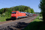 152 142 mit GA 60016 (Dingolfing - Maschen Rbf) bei Postbauer-Heng, 18.05.2020
