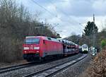 Am heutigen Mittag kam es in Neckargerach zur Begegnung des RE10a und des AUDIzug der von der 152 016 gen Zwingenberg gezogen wurde.