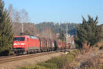 152 147-5 mit dem EZ 52054 (Villingen(Schwarzw) - Kornwestheim)  Bei St.Georgen (10.02.23)