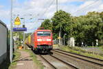 DB 152 087-3 mit dem  DHL-Paketexpress  KT 50003 von Großbeeren Ubf nach Frankfurt (M) Ost Ubf, am 30.07.2023 in Ludwigsau-Friedlos.