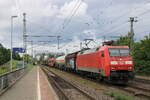 DB 152 145-9 mit einem gemischten Güterzug Richtung Magdeburg, am 04.08.2023 in Niederndodeleben.