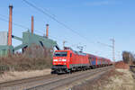 152 093-1 (DB Cargo) mit einem Güterzug in Bottrop Welheim, 2. März 2026