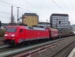 152 028 mit Güterzug in Düsseldorf=Rath, 17.03.2026
