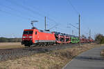 152 102 führte am 06.03.26 einen Autologistiker durch Wittenberg-Labetz Richtung Dessau. Ziel des Zuges war der Rbf Halle(S).